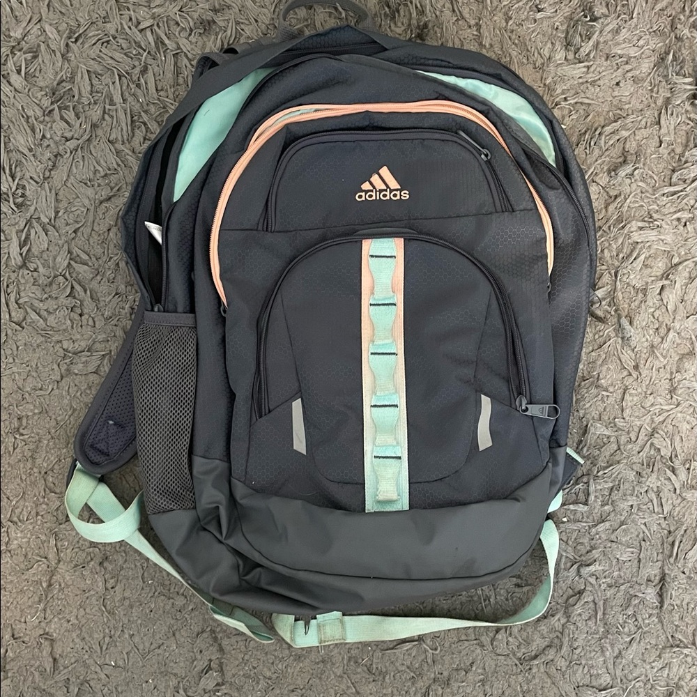 Adidas Grey Pink Green Backpack